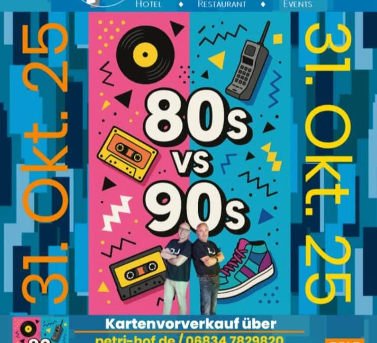 🎃👻 Halloween-Special – 80er vs. 90er Party!